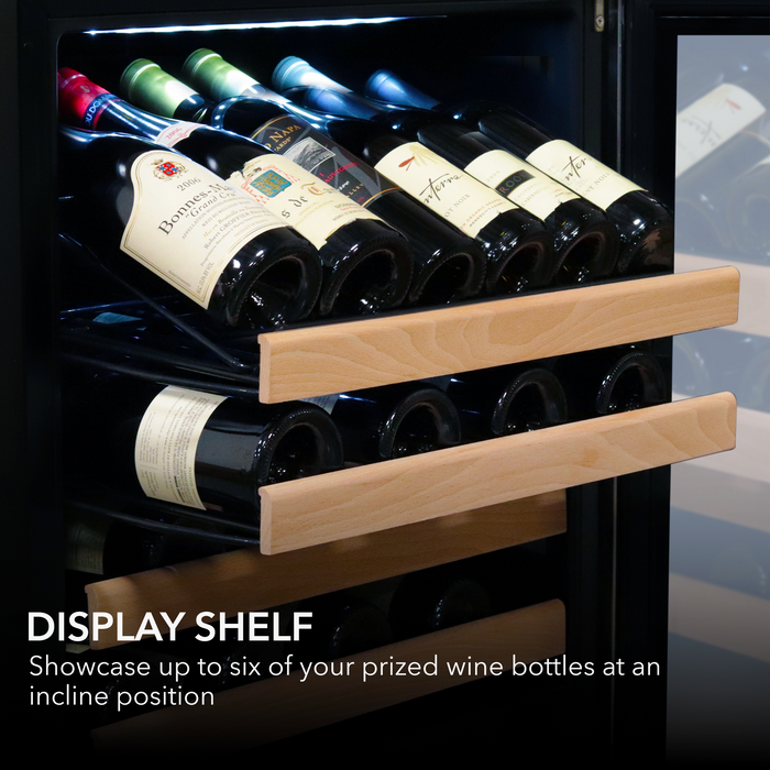 Whynter 166 Bottle Built-in Stainless Steel Compressor Wine Refrigerator with Display Rack and LED display
