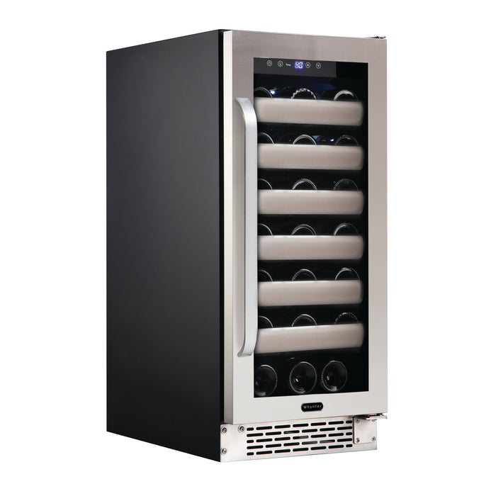 Whynter Elite 33 Bottle Seamless Stainless Steel Door Single Zone Built-in Wine Refrigerator
