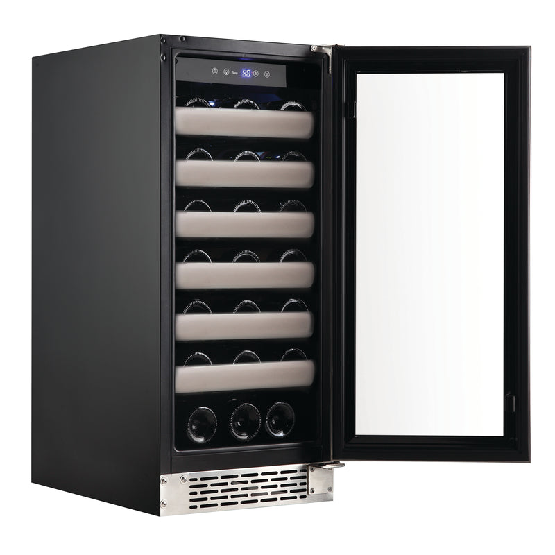 Whynter Elite 33 Bottle Seamless Stainless Steel Door Single Zone Built-in Wine Refrigerator