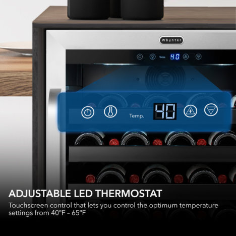 Whynter 46 bottle Dual Temperature Zone Built-In Wine Refrigerator