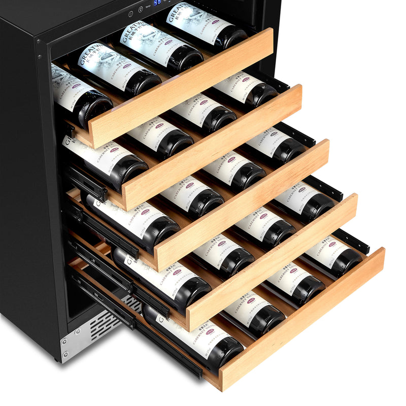 Whynter 24" Built-In Stainless Steel 54 Bottle Wine Refrigerator Cooler