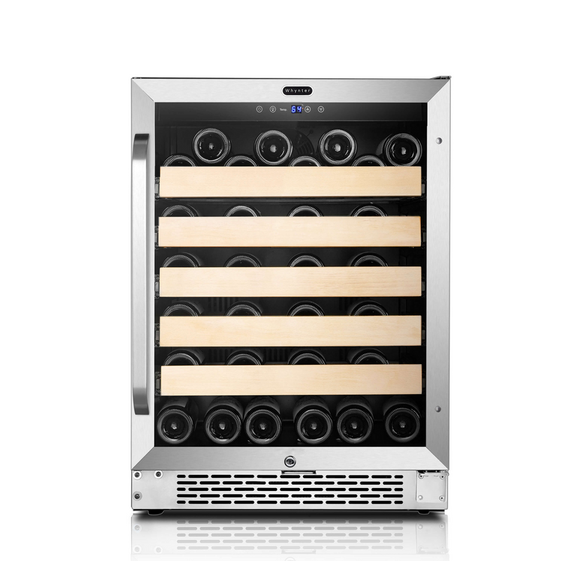 Whynter 24" Built-In Stainless Steel 54 Bottle Wine Refrigerator Cooler