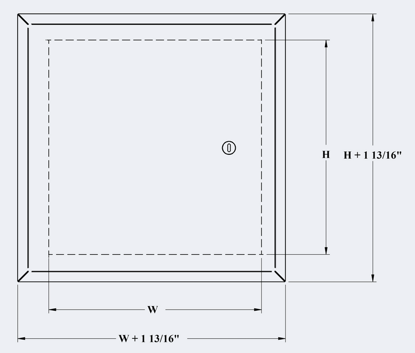 Cendrex CTR-SS Flush Universal Stainless Steel Access Door with Hidden Flange