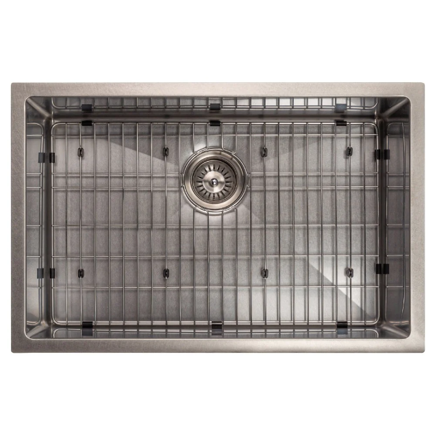 Zline Meribel 27 In. Undermount Single Bowl Stainless Steel Kitchen Sink With Bottom Grid