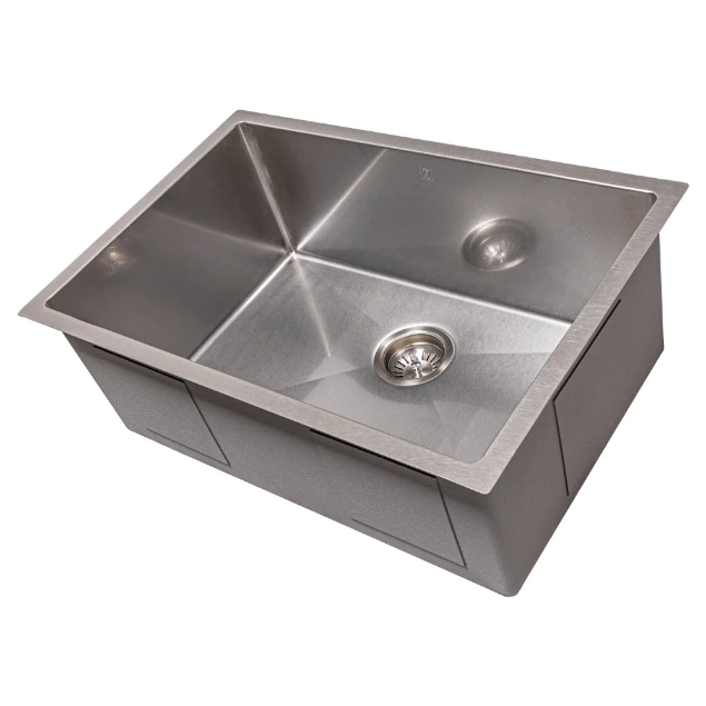 Zline Meribel 27 In. Undermount Single Bowl Stainless Steel Kitchen Sink With Bottom Grid