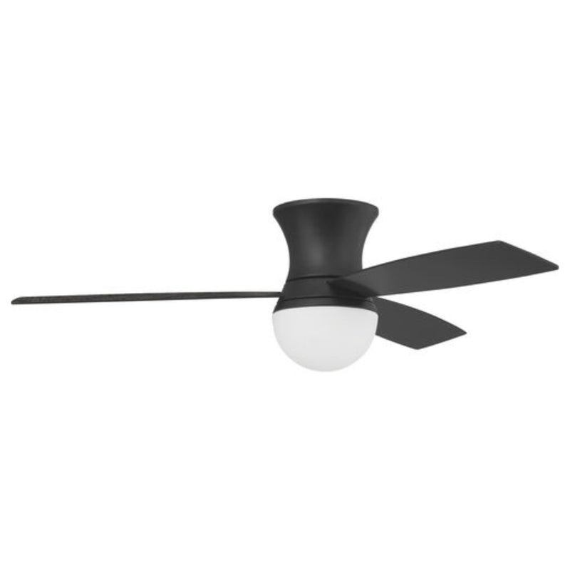 Craftmade 52" Daybreak 52 inch Flushmount Ceiling Fan with Reversible Flat Black/Greywood Blades