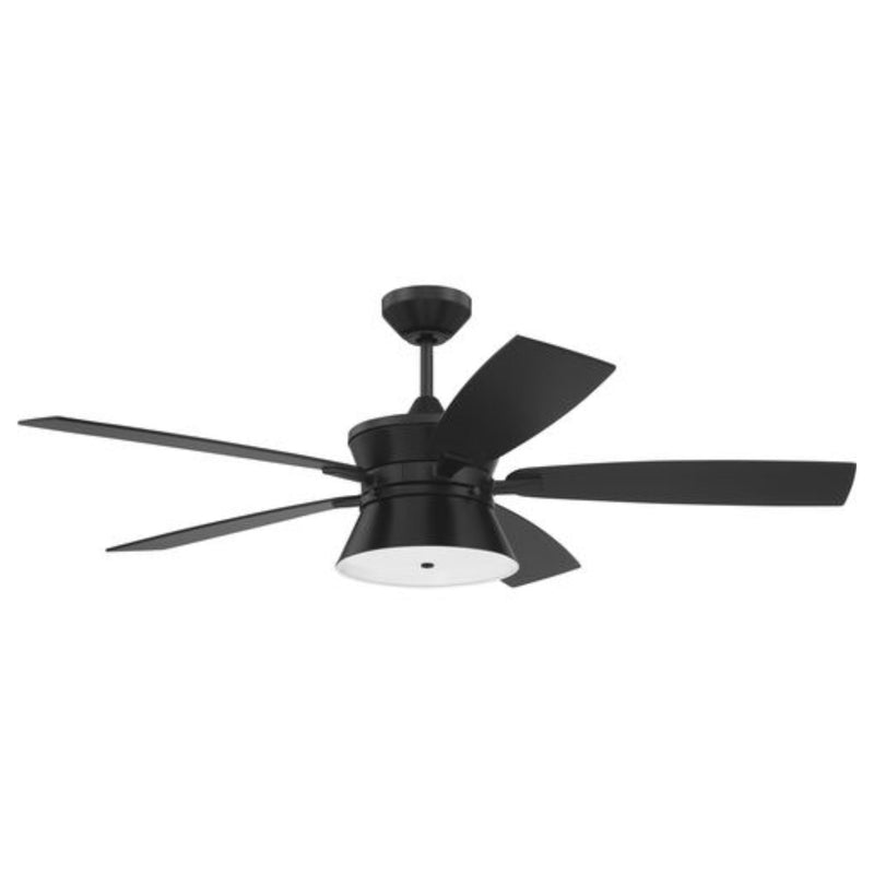 Craftmade Dominick 52 inch Ceiling Fan with Reversible Flat Black/Greywood Blades
