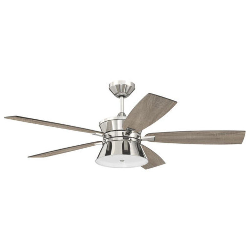 Craftmade Dominick 52 inch Ceiling Fan with Reversible Flat Black/Greywood Blades