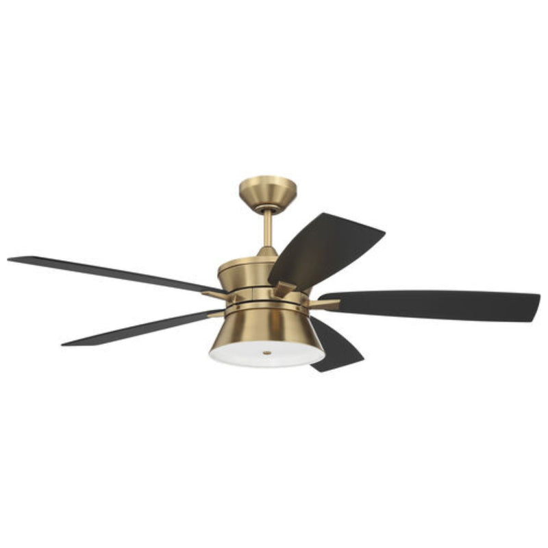 Craftmade Dominick 52 inch Ceiling Fan with Reversible Flat Black/Greywood Blades