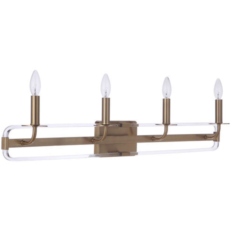 Craftmade Graclyn 4-Light 35-inch Satin Brass Vanity Light Wall Light 57704-SB