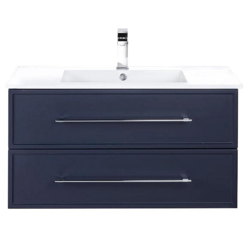 Cutler Milano 36” Blue Wall Mount Shaker Vanity FV BLUE36MS