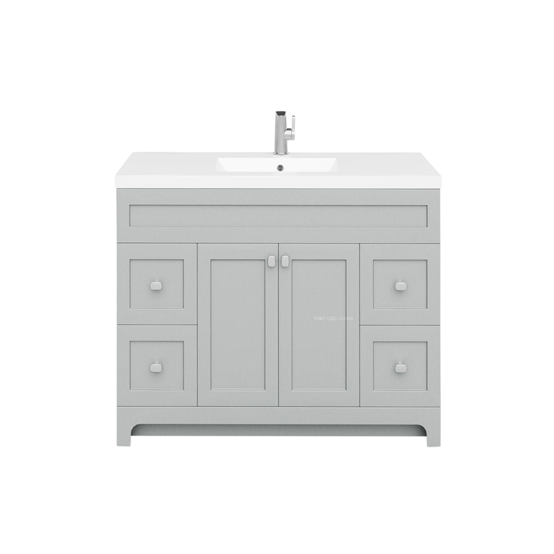 Cutler Daisy 48" Freestanding Cultured Marple Top Bathroom Vanity with Modern Shaker Doors