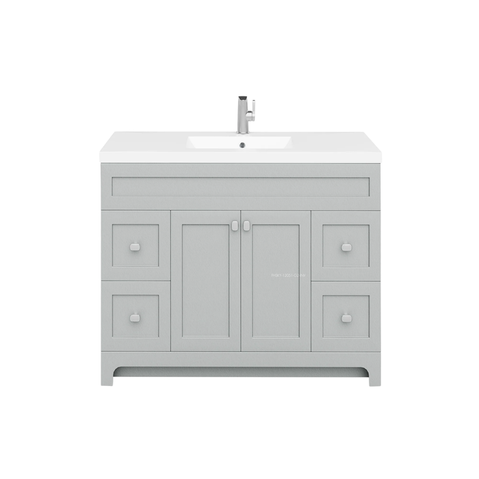 Cutler Daisy 48" Freestanding Cultured Marple Top Bathroom Vanity with Modern Shaker Doors