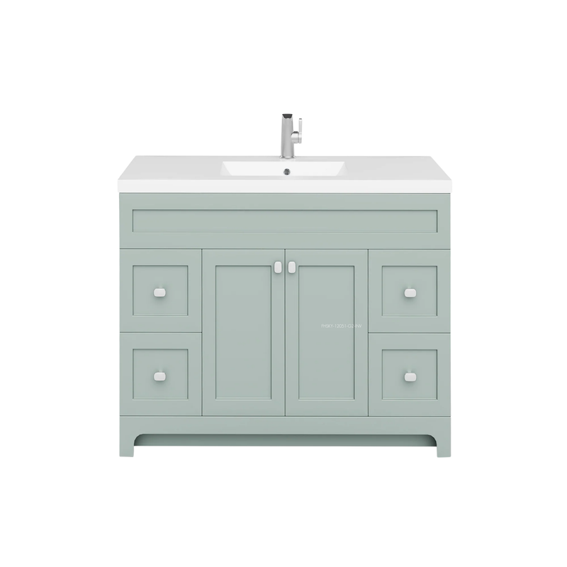 Cutler Daisy 48" Freestanding Cultured Marple Top Bathroom Vanity with Modern Shaker Doors