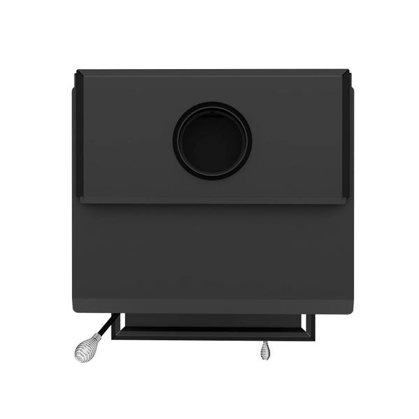 Drolet Escape 1800 Wood Burning Stove On Legs - Brushed Nickel Door DB03112