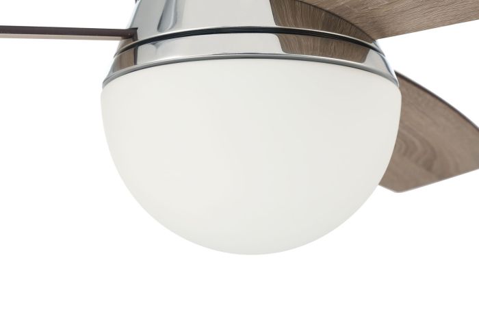 Craftmade 52" Daybreak 52 inch Flushmount Ceiling Fan with Reversible Flat Black/Greywood Blades
