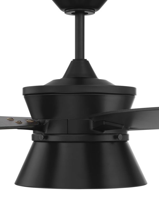 Craftmade Dominick 52 inch Ceiling Fan with Reversible Flat Black/Greywood Blades