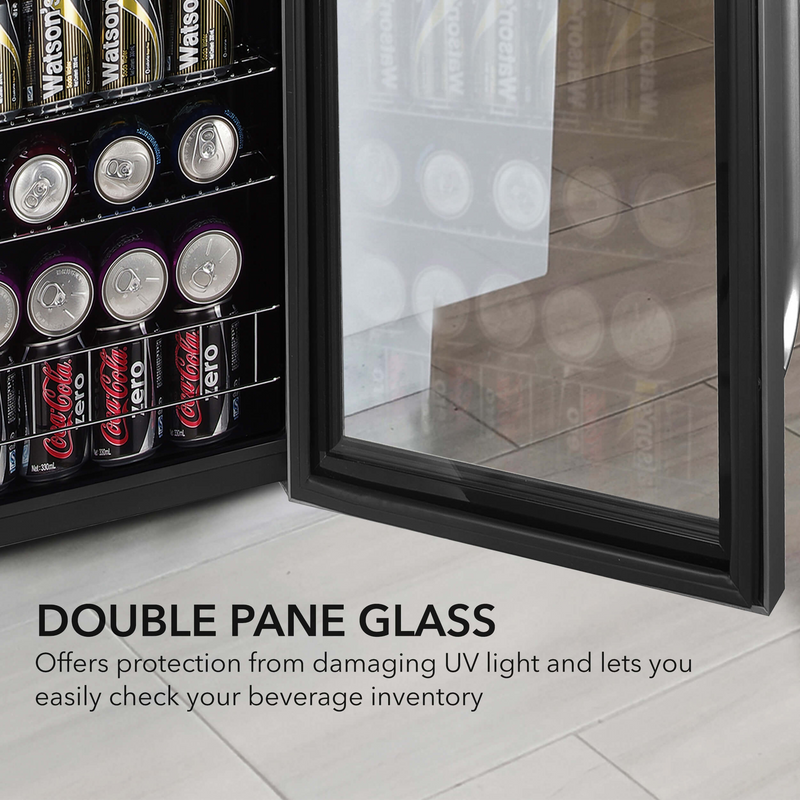 Whynter Freestanding 121 Can Beverage Refrigerator with Digital Control and Internal Fan