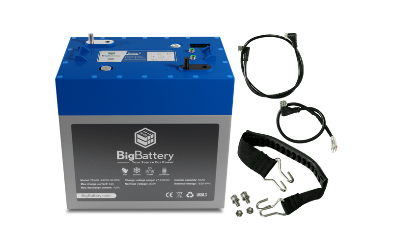 BigBattery 12V Eagle 2 LiFePO4 64Ah 1.63kWh Battery - FEAGL-24016-G2