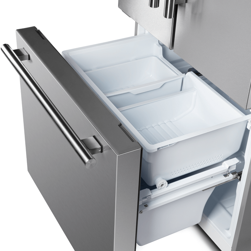 Forno GALLIPOLI 30" French Door 17.5 cu.ft. Stainless Steel Refrigerator - FFFFD1974-31SB