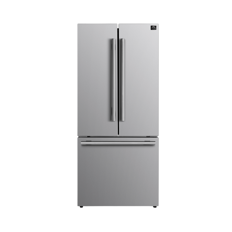 Forno GALLIPOLI 30" French Door 17.5 cu.ft. Stainless Steel Refrigerator - FFFFD1974-31SB