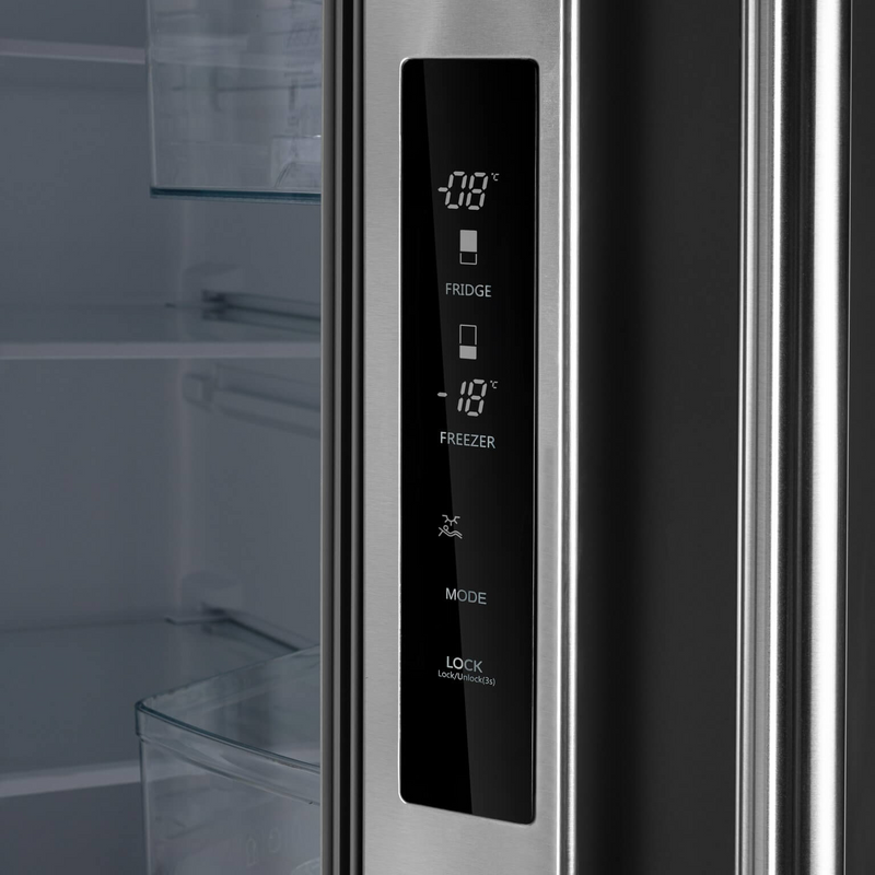 Forno GALLIPOLI 30" French Door 17.5 cu.ft. Stainless Steel Refrigerator with Modern Grill Trim Kit - FFFFD1974-35MG