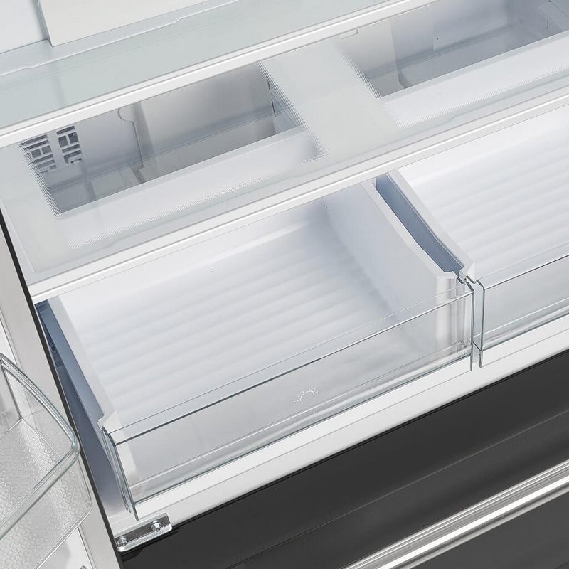 Forno MOENA 36" French Door 19.2 cu.ft. Black Refrigerator - FFRBI1820-36BLK