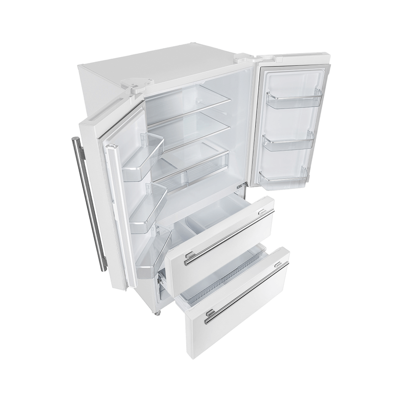 Forno MOENA 36" French Door 19.2 cu.ft. White Refrigerator - FFRBI1820-36WHT