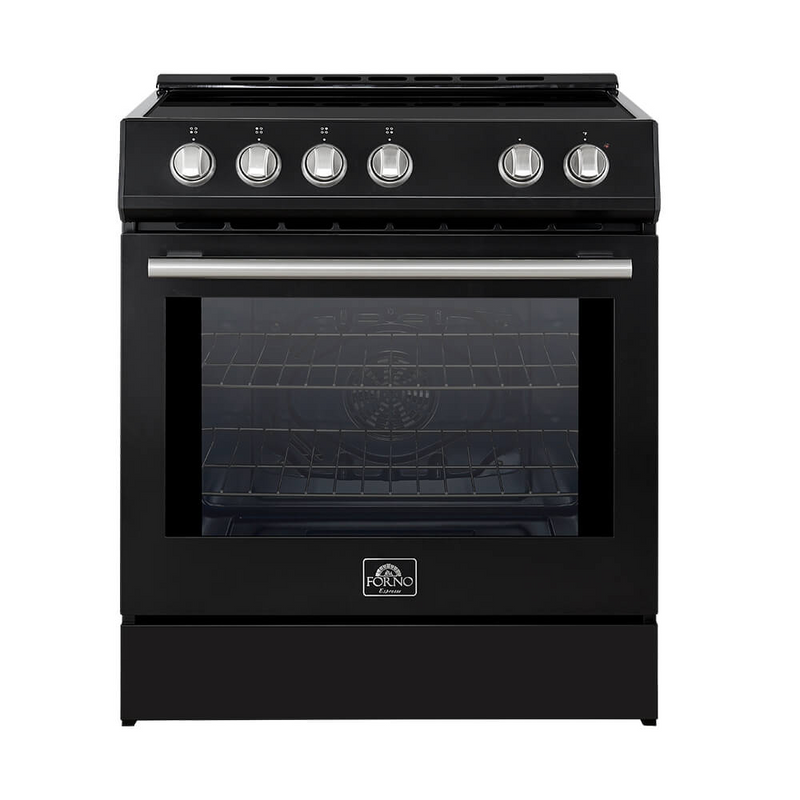 Forno LEONARDO Espresso 30" Electric Induction Range in Black - FFSIN0982-30BLK