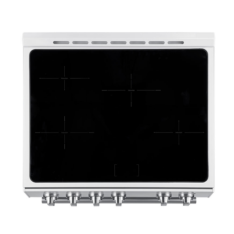 Forno LEONARDO Espresso 30" Electric Induction Range in White - FFSIN0982-30WHT