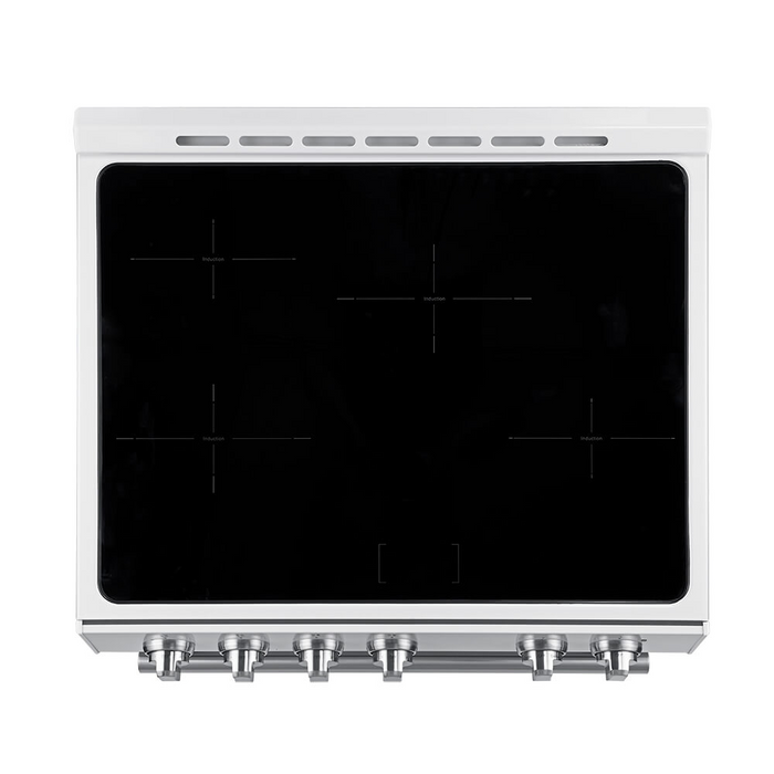 Forno LEONARDO Espresso 30" Electric Induction Range in White - FFSIN0982-30WHT