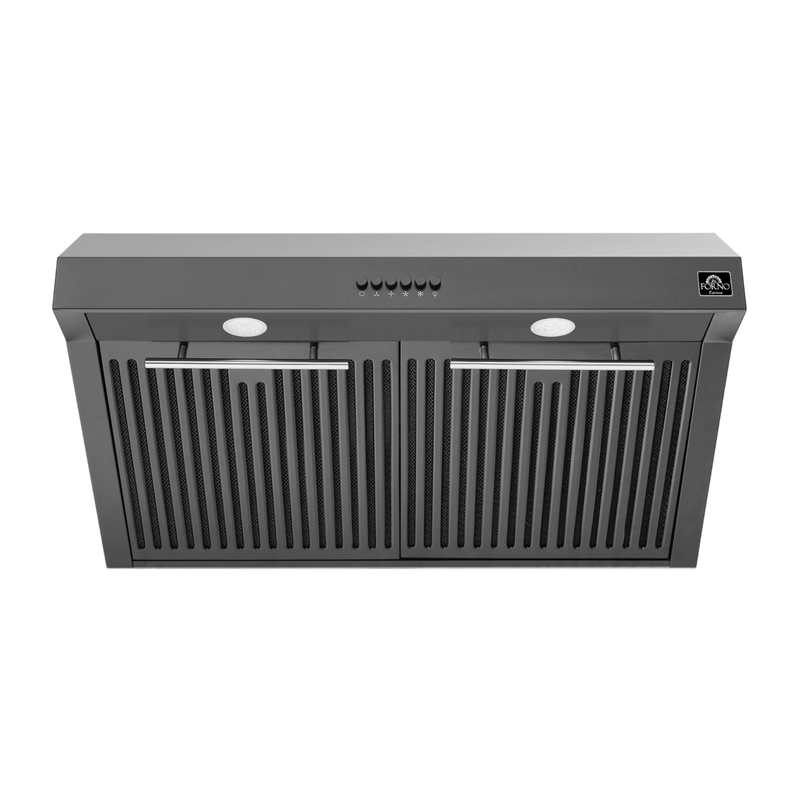 Forno BARI 30" Under Cabinet Mount Range Hood in Black 400 CFM - FRHUC5255-30BLK