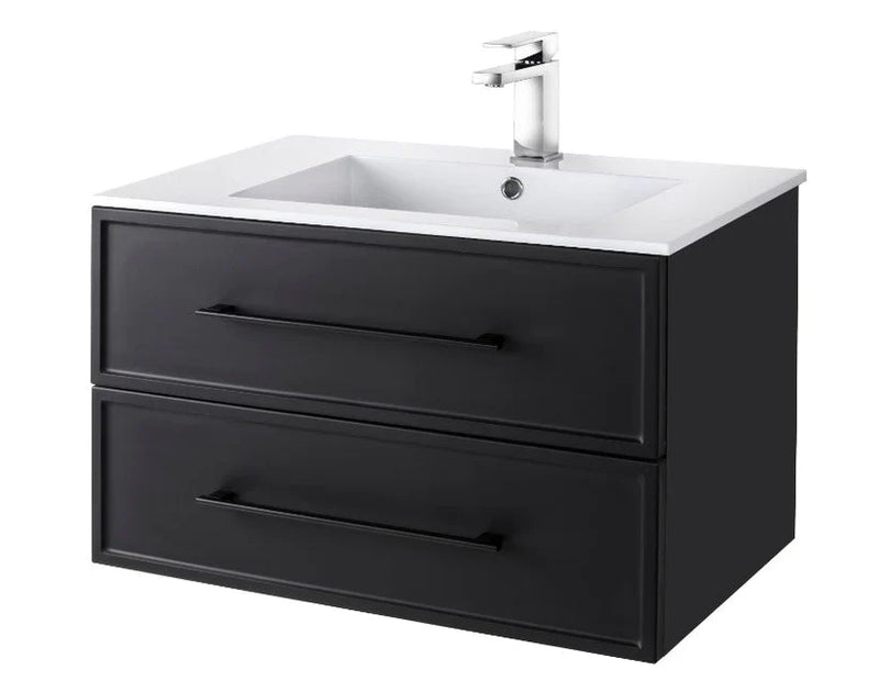 Cutler  Milano 30” Black Wall Mount Shaker Vanity FV BLACK30MS