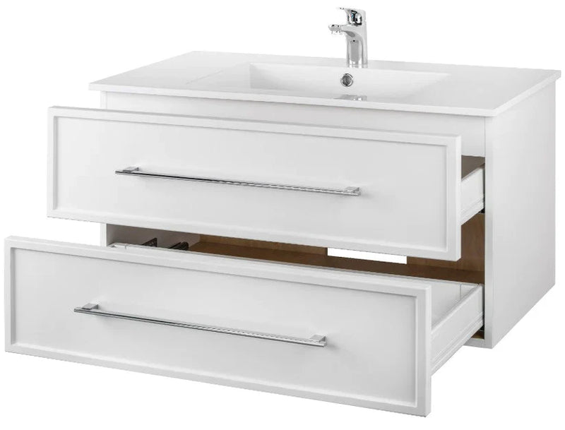 Cutler Milano 36” White Wall Mount Shaker Vanity FV WHITE36MS