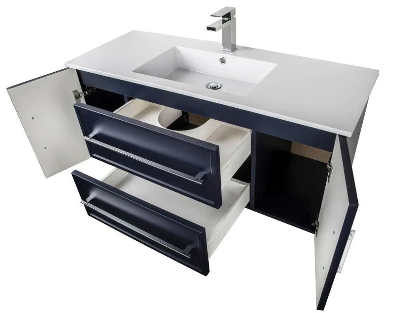 Cutler Milano 48” Blue Wall Mount Shaker Vanity FV BLUE48MS