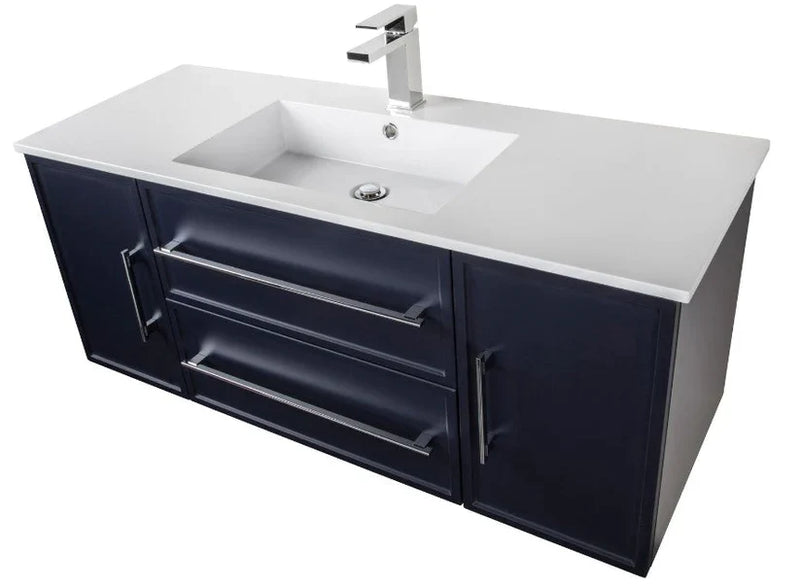 Cutler Milano 48” Blue Wall Mount Shaker Vanity FV BLUE48MS