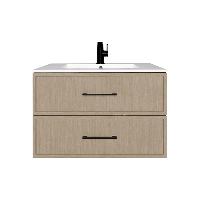Cutler Cassidy 30" Single Sink Wall Mount Cultured Marble Top Bathroom Vanity