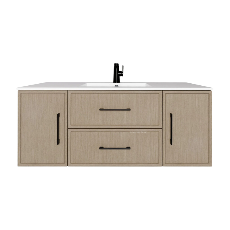 Cutler Cassidy 48" Single Sink Wall Mount Cultured Marble Top Bathroom Vanity