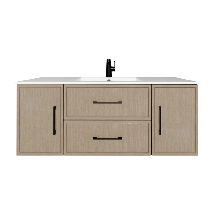 Cutler Cassidy 48" Single Sink Wall Mount Cultured Marble Top Bathroom Vanity