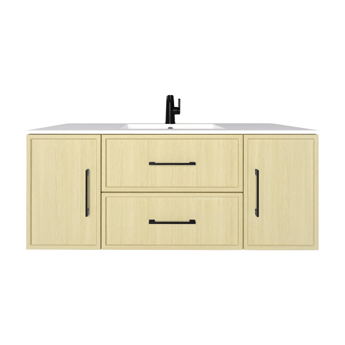 Cutler Cassidy 48" Single Sink Wall Mount Cultured Marble Top Bathroom Vanity