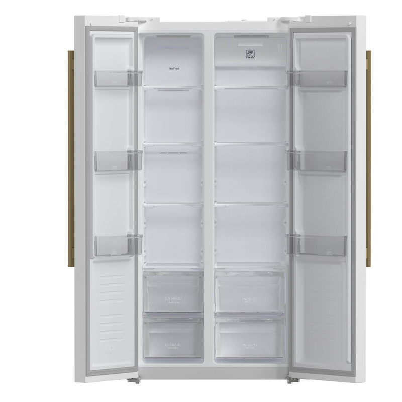 Forno SALERNO 33" Side-by-Side 15.6 cu.ft. White Refrigerator - FFRBI1805-33WHT