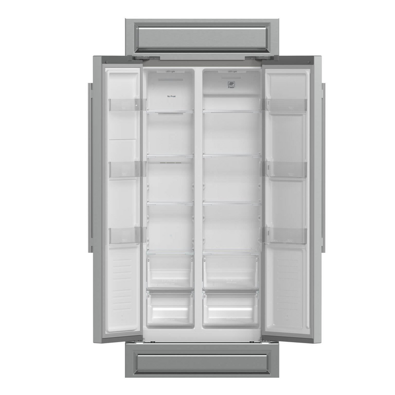 Forno SALERNO 33" Built-in 15.6 cu.ft. Stainless Steel Refrigerator with Modern Grill Trim - FFRBI1805-37MG