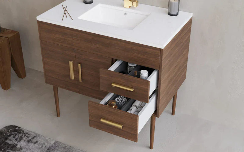 Cutler Kitchen & Bath Garland Collection Chalby Clay 36 inch Freestanding Modern Bathroom Vanity MID-CNT-36