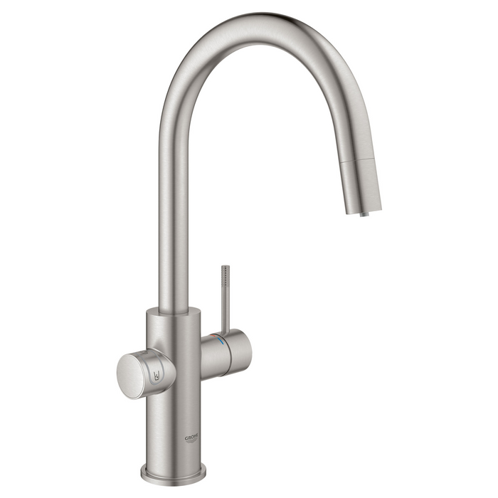 Grohe BLUE Single-Handle Pull Down Kitchen Faucet Single Spray 1.75GPM With Chilled & Sparkling Water