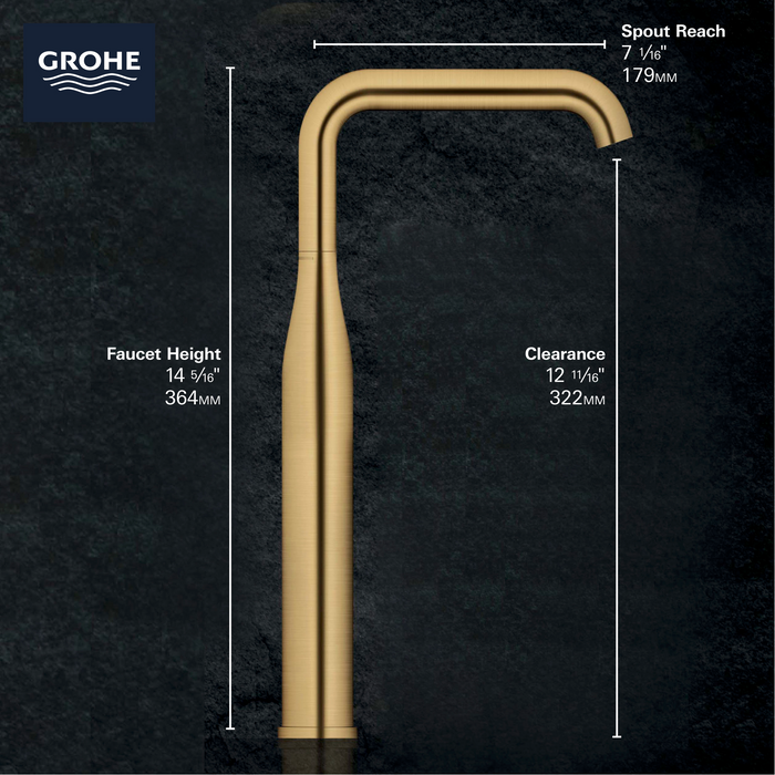 Grohe ESSENCE NEW Single Hole Single-Handle Deck Mount Vessel Sink Faucet 1.2 GPM