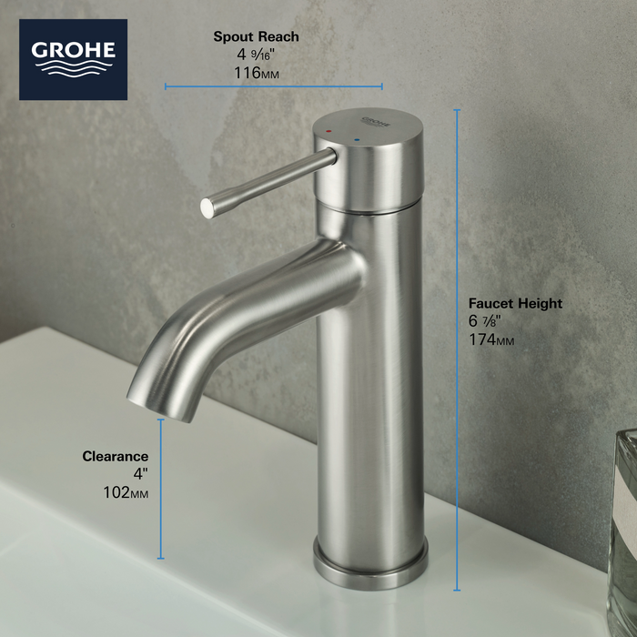 Single Hole Single-Handle S-Size Bathroom Faucet 1.2 GPM