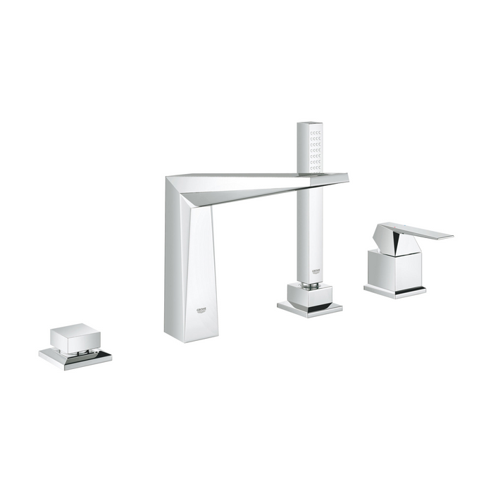 Grohe Allure Brilliant 4-Hole Single-Handle Deck Mount Roman Tub Faucet with 1.75 GPM Hand Shower