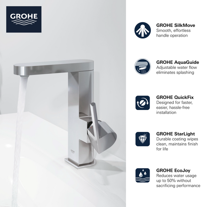 Grohe PLUS Single Hole Single-Handle M-Size Bathroom Faucet 1.2 GPM