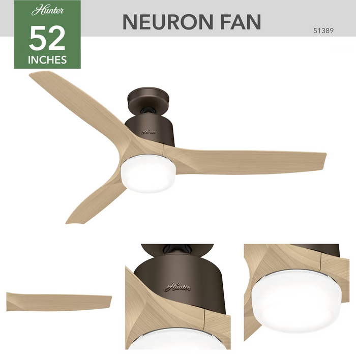 Hunter 44-inch Neuron Smart Ceiling Fan With LED Light
