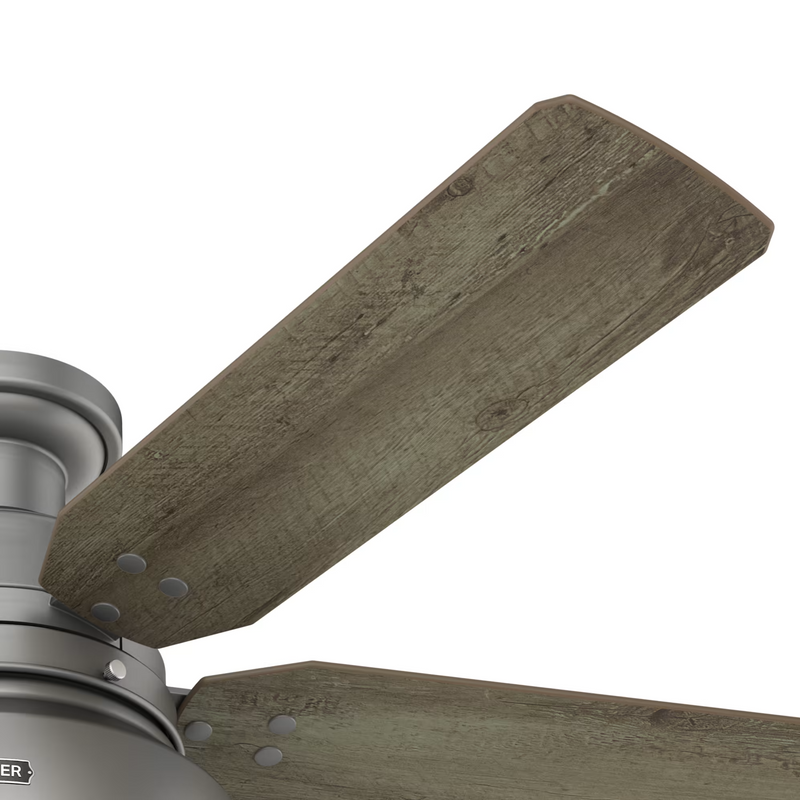 Hunter 52-inch Mill Valley Outdoor Low Profile Ceiling Fan With Light